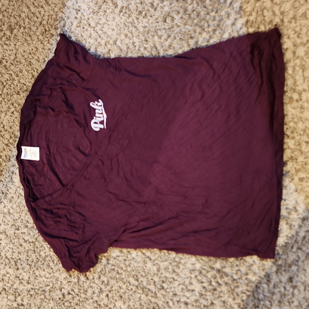 Pink cap sleeve t-shirt